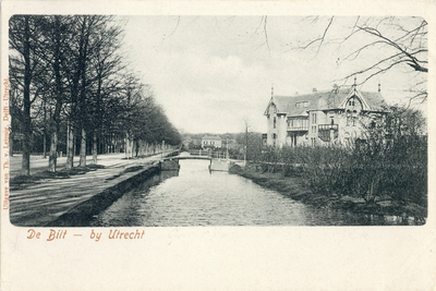 8148 Gezicht op de Biltsche Grift en het jaagpad bij De Bilt uit het westen, met links de Utrechtseweg.